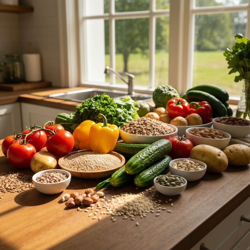 Fresh vegetables and healthy food